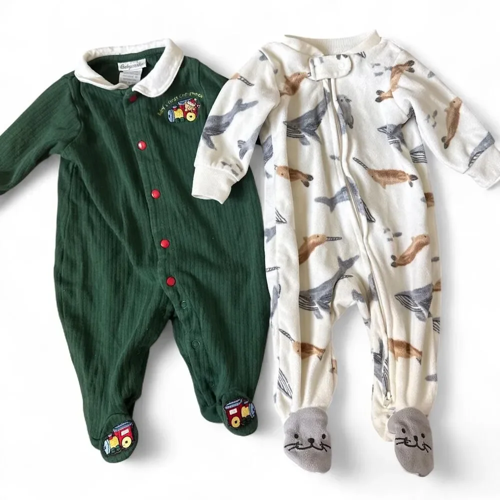 Newborn & 0–3M Baby Clothes Bundle – 7 Pieces + Blanket & Hat